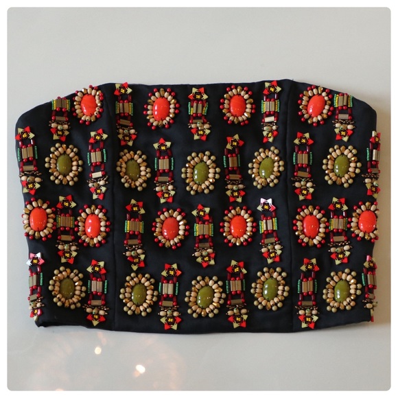 ALICE + OLIVIA Saraphina Beaded Cropped Top - Picture 11 of 15